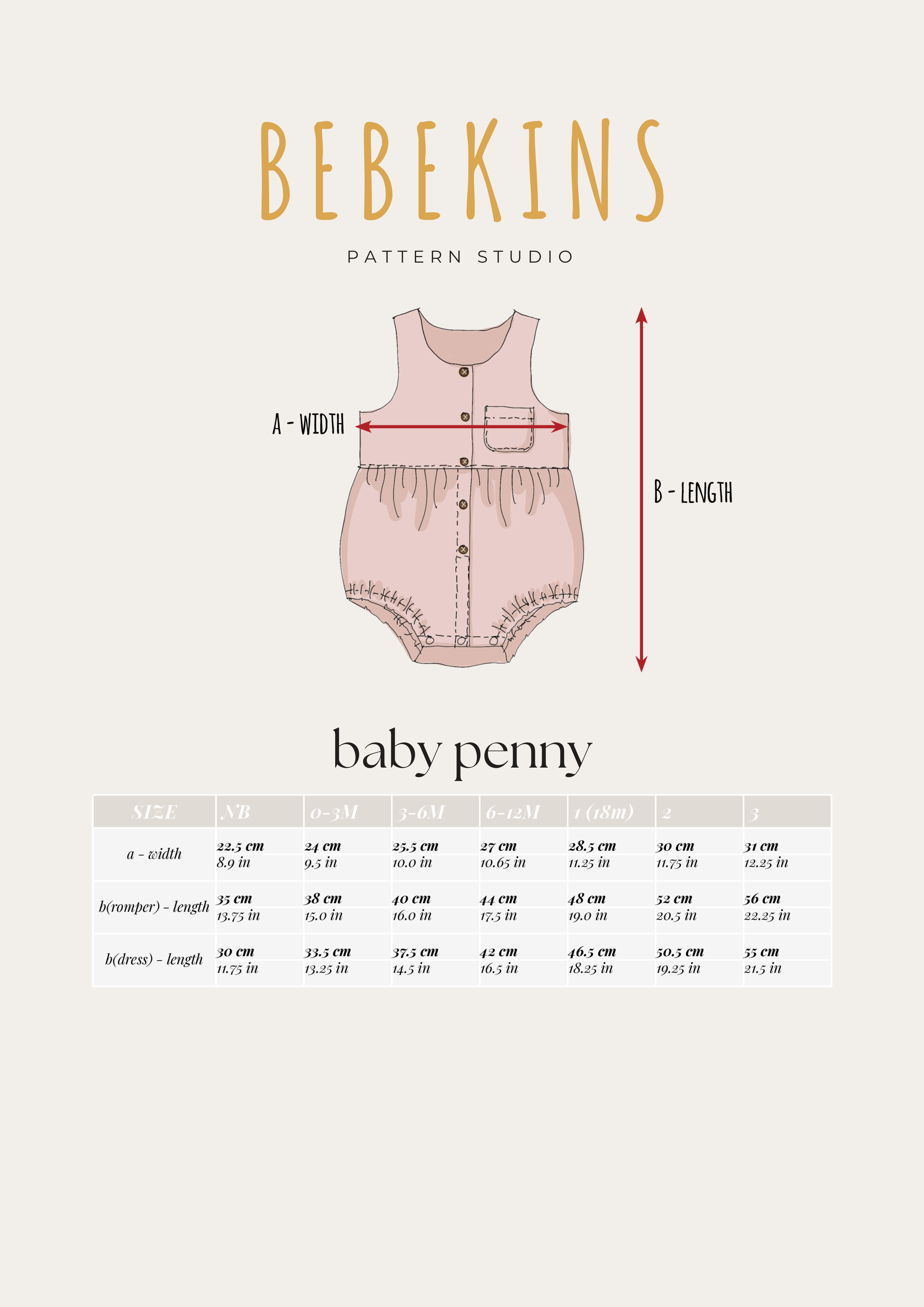 Penny - Baby Romper, Dress & Pinny