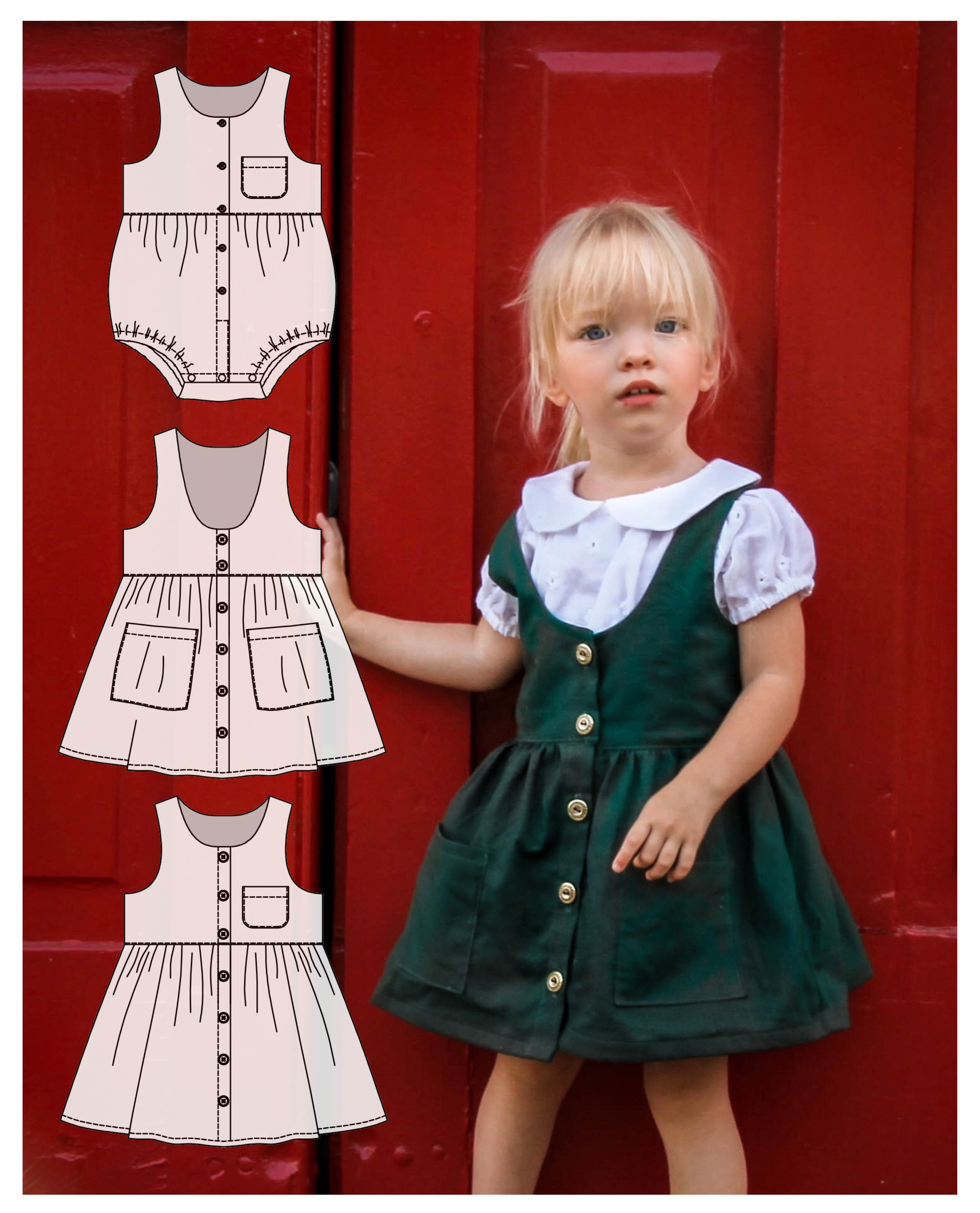 Penny - Baby Romper, Dress & Pinny