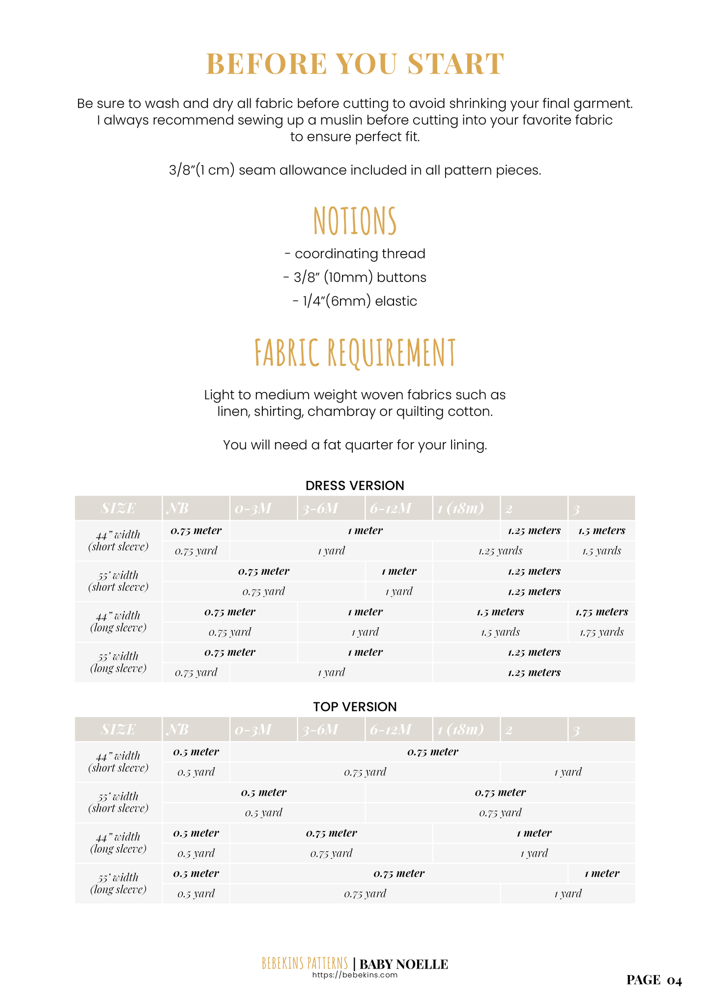 Noelle - Baby Top & Dress