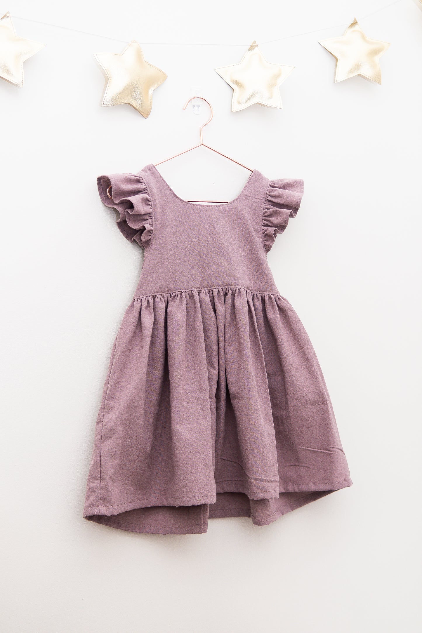 Mauve Baby Pinafore & Romper