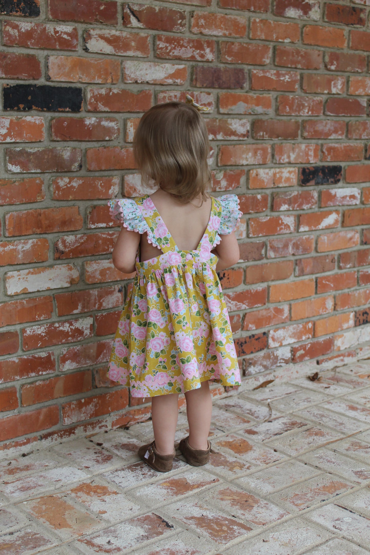 Mauve Baby Pinafore & Romper