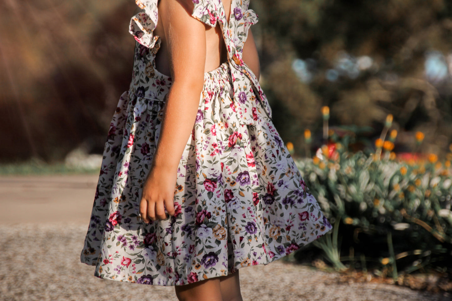 Mauve Baby Pinafore & Romper