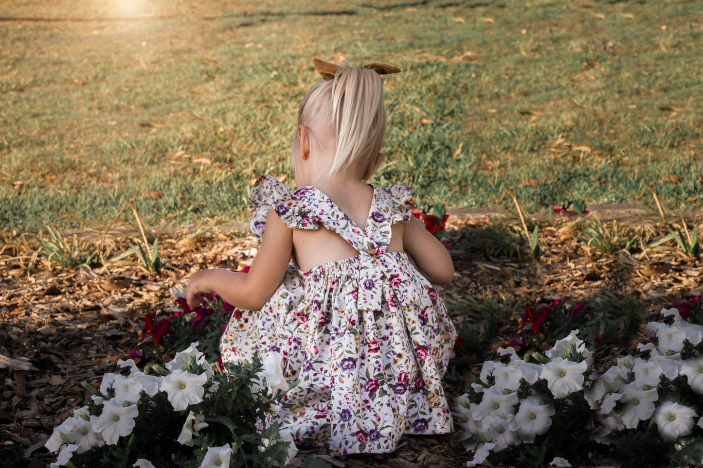 Mauve Baby Pinafore & Romper