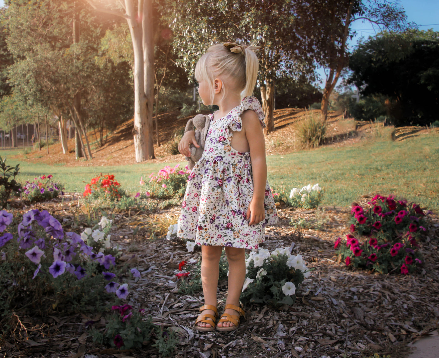 Mauve Baby Pinafore & Romper